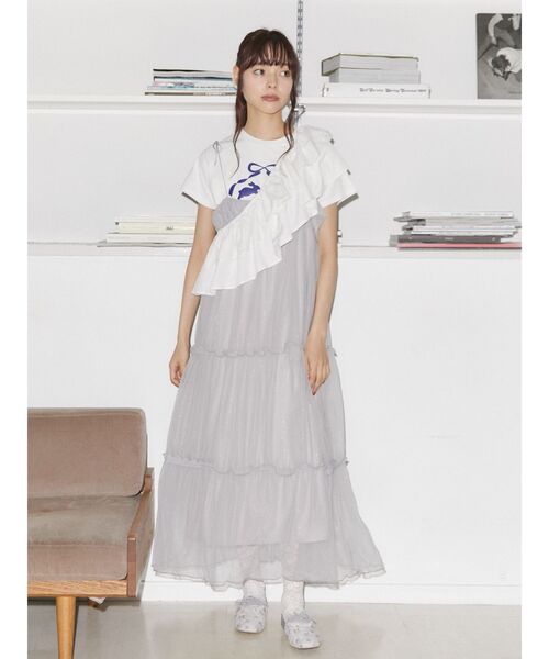 merry jenny（メリージェニー）の「フリルフリルサッシュ（付け襟・レディース・オフホワイト/ブラック/その他1・FREE）」の6枚目の写真