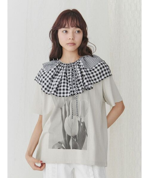 merry jenny（メリージェニー）の「フリルフリルサッシュ（付け襟・レディース・オフホワイト/ブラック/その他1・FREE）」の8枚目の写真