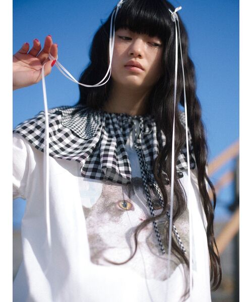 merry jenny（メリージェニー）の「フリルフリルサッシュ（付け襟・レディース・オフホワイト/ブラック/その他1・FREE）」の11枚目の写真