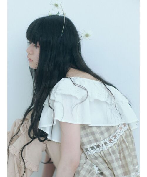 merry jenny（メリージェニー）の「フリルフリルサッシュ（付け襟・レディース・オフホワイト/ブラック/その他1・FREE）」の13枚目の写真