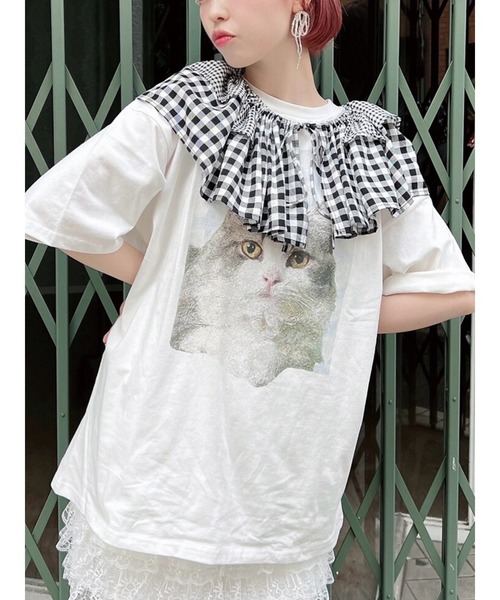 merry jenny（メリージェニー）の「フリルフリルサッシュ（付け襟・レディース・オフホワイト/ブラック/その他1・FREE）」の3枚目の写真