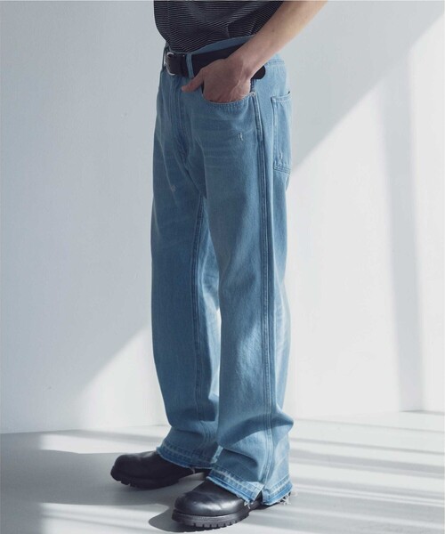 MONKEY TIME（モンキータイム）の「ライトオンス 5ポケット ストレート デニムパンツ（デニムパンツ・メンズ・ライトブルー/ネイビー・S/M/L）」の4枚目の写真