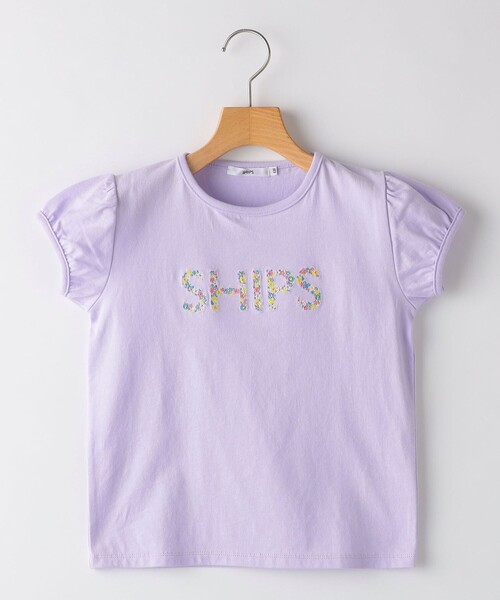 SHIPS(シップス)の「SHIPS KIDS:100~130cm / ガーリー 刺繍 ロゴ TEE(Tシャツ/カットソー・キッズ・オフホワイト/ダークラベンダー・100/110/120/130)」の19枚目の写真