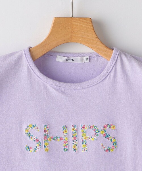 SHIPS(シップス)の「SHIPS KIDS:100~130cm / ガーリー 刺繍 ロゴ TEE(Tシャツ/カットソー・キッズ・オフホワイト/ダークラベンダー・100/110/120/130)」の21枚目の写真