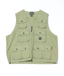 【美品】anglatech ベスト フィッシングベスト グリーン GRAMICCI ／ グラミチ フィッシングベスト メッシュベスト