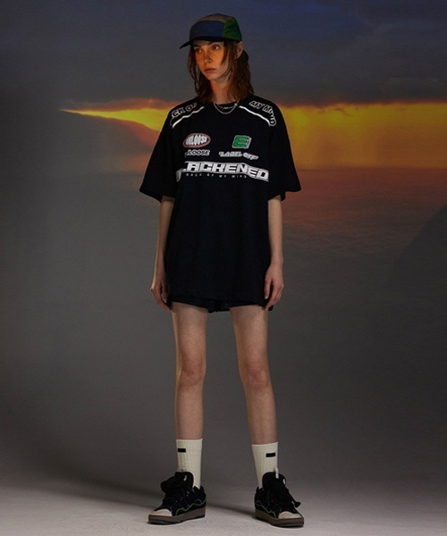 Ressaca(レサーカ)の「オーバーサイズ レーシングプリントTシャツ ブロークコア(Tシャツ/カットソー・メンズ・ホワイト/ブラック・XL/L/M/S)」の15枚目の写真