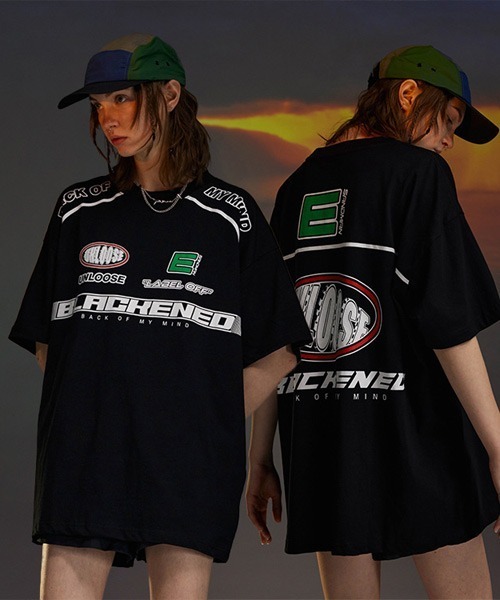 Ressaca(レサーカ)の「オーバーサイズ レーシングプリントTシャツ ブロークコア(Tシャツ/カットソー・メンズ・ホワイト/ブラック・XL/L/M/S)」の16枚目の写真