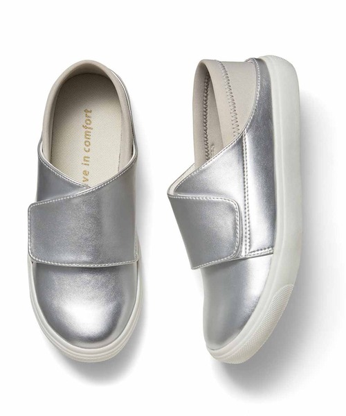 Live in comfort(リブインコンフォート)の「リブ イン コンフォート フルオープンで脱ぎ履きらくらく!履き心地抜群なきれいめスニーカー(スニーカー・レディース・ブラック/シルバー・6/4/1/2/3/5)」の12枚目の写真
