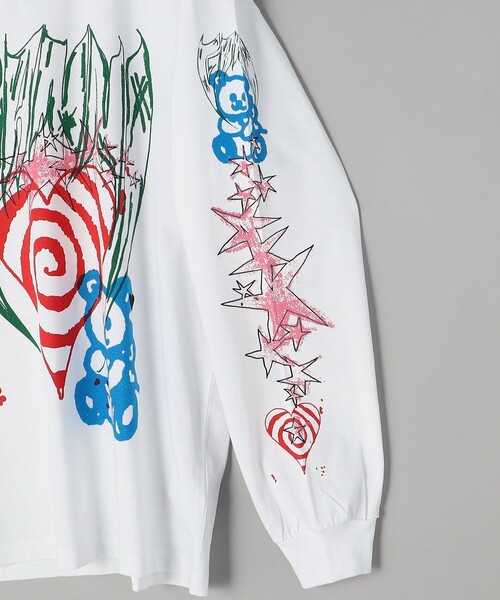 GANNI（ガニー）の「GANNI/ガニー FUTURE HEAVY JERSEY LS T-SHIRT / T3789_490 / ロングスリーブプリントTシャツ（Tシャツ/カットソー・レディース・ホワイト・SMALL）」の4枚目の写真
