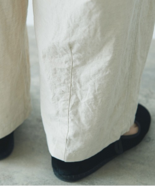 yuni（ユニ ）の「コットンリネンツイル コクーンパンツ