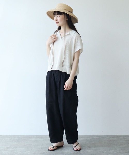 yuni（ユニ ）の「コットンリネンツイル コクーンパンツ1701PT046241  