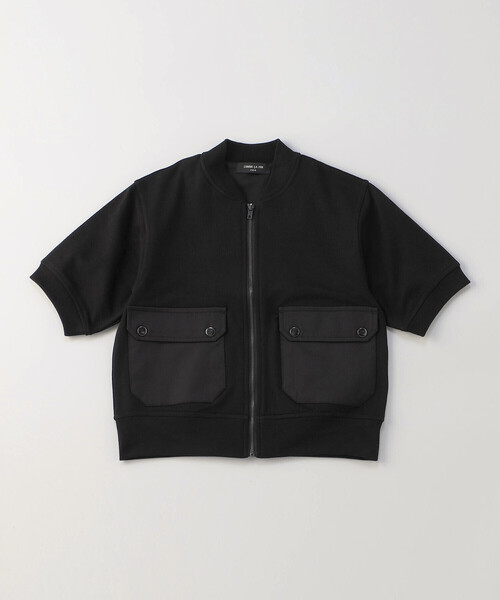 COMME CA ISM(コムサイズム)の「半袖ブルゾン(ブルゾン・キッズ・ブラック/オフホワイト・100cm/110cm/120cm/130cm/140cm/150cm)」の2枚目の写真