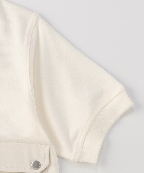 COMME CA ISM(コムサイズム)の「半袖ブルゾン(ブルゾン・キッズ・ブラック/オフホワイト・100cm/110cm/120cm/130cm/140cm/150cm)」の6枚目の写真