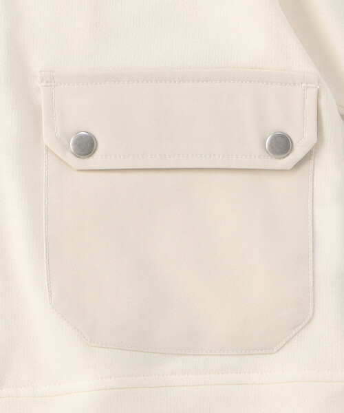 COMME CA ISM(コムサイズム)の「半袖ブルゾン(ブルゾン・キッズ・ブラック/オフホワイト・100cm/110cm/120cm/130cm/140cm/150cm)」の7枚目の写真