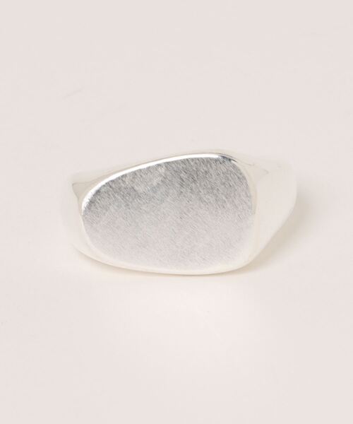 Burner（バーナー）の「【OKUOKU　0909】テクスチャー リング アシンメトリー yan-ring-00391 N（リング・メンズ・シルバー・FREE）」の5枚目の写真