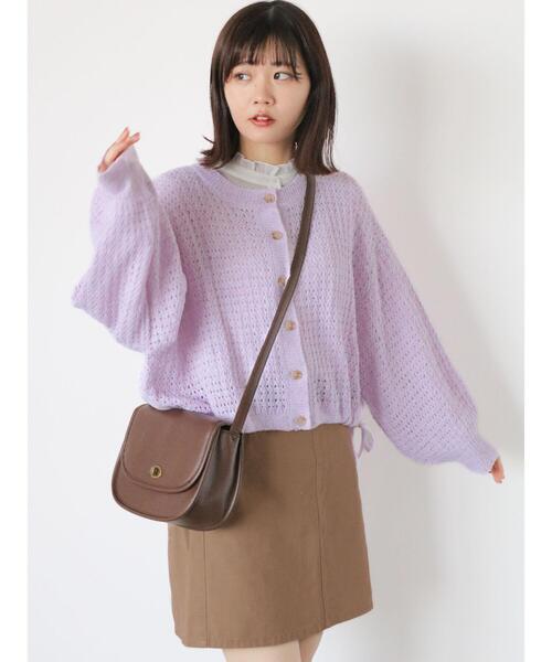 ehka sopo（エヘカソポ）の「裾ドロストカーディガン（カーディガン/ボレロ・レディース・キナリ/サックスブルー/グレー/ミント/ラベンダー・F）」の15枚目の写真