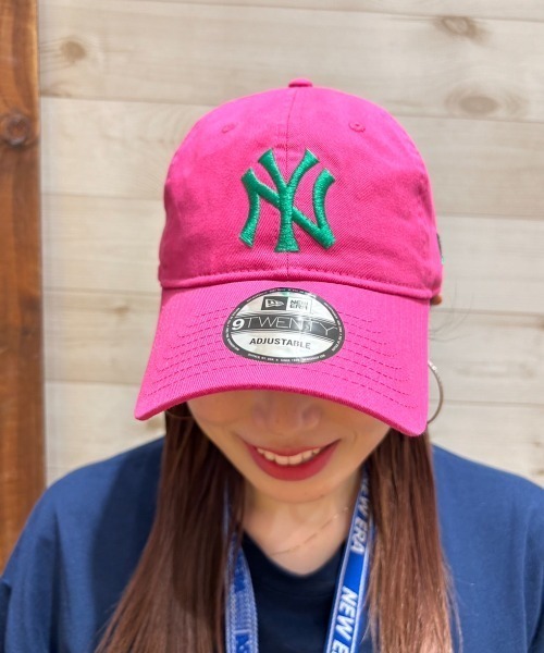 NEW ERA（ニューエラ）の「NEW ERA/ニューエラ キャップ 9TWENTY クロスストラップ カスタムカラー ニューヨーク・ヤンキース 14324552（キャップ・メンズ・オレンジ/パープル/ピンク系1/ピンク系2/ベージュ/ネイビー系1/オレンジ系その他/ネイビー系2・FREE）」の6枚目の写真