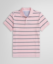 スーピマコットン ストレッチピケ BB#1ストライプ ポロシャツ Slim Fit