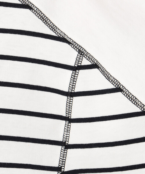 ONIGIRI（オニギリ）の「ボーダー　ドルマンスリーブＴシャツ（Tシャツ/カットソー・レディース・イエロー/オレンジ/ネイビー/ターコイズブルー・FREE）」の8枚目の写真