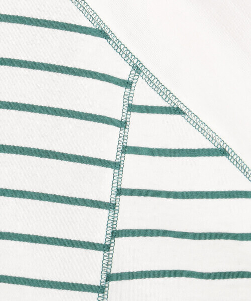 ONIGIRI（オニギリ）の「ボーダー　ドルマンスリーブＴシャツ（Tシャツ/カットソー・レディース・イエロー/オレンジ/ネイビー/ターコイズブルー・FREE）」の5枚目の写真