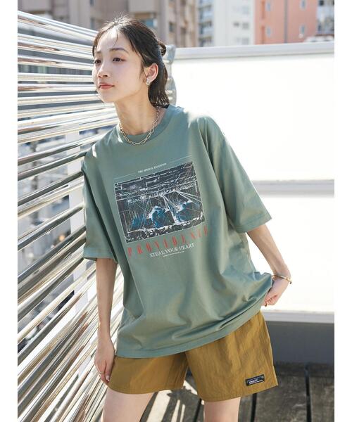 CRAFT STANDARD BOUTIQUE(クラフトスタンダードブティック)の「【ユニセックス】UVカット / LIVE TEE(Tシャツ/カットソー・レディース・チャコールグレー/オフホワイト/グリーン・M/L/XL)」の7枚目の写真