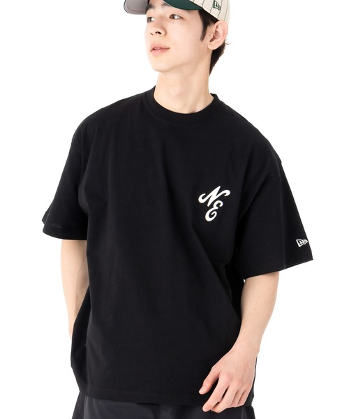 ☆Newera☆ BLACK LABEL オーバーフィット 半袖Tシャツ 全2色 長袖 ダブルポケット コットン Tシャツ NEW ERA BLACK LABEL