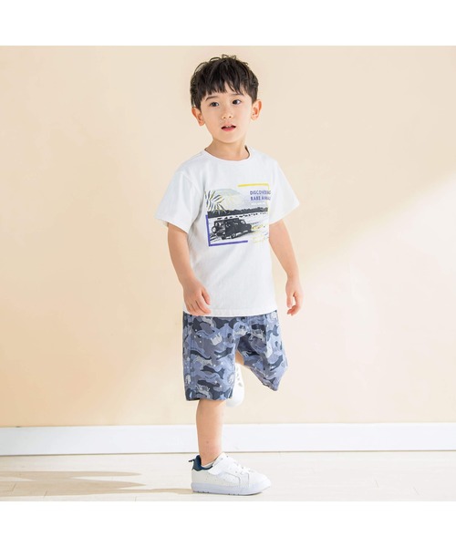 Noeil aime BeBe（ノイユエイムベベ）の「サファリカー写真プリントTシャツ(80~130cm)（Tシャツ/カットソー・キッズ・ホワイト/グリーン・130cm/80ｃｍ/90cm/110cm/100cm/120cm）」の19枚目の写真