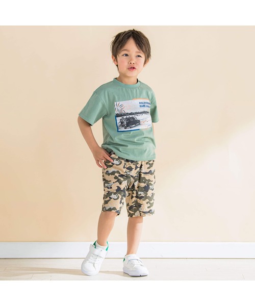 Noeil aime BeBe（ノイユエイムベベ）の「サファリカー写真プリントTシャツ(80~130cm)（Tシャツ/カットソー・キッズ・ホワイト/グリーン・130cm/80ｃｍ/90cm/110cm/100cm/120cm）」の20枚目の写真