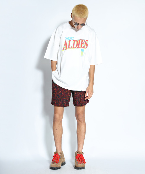 ALDIES(アールディーズ)の「Cheer Big T / チアービッグT(Tシャツ/カットソー・メンズ・ホワイト/オレンジ/ブラック・FREE)」の2枚目の写真