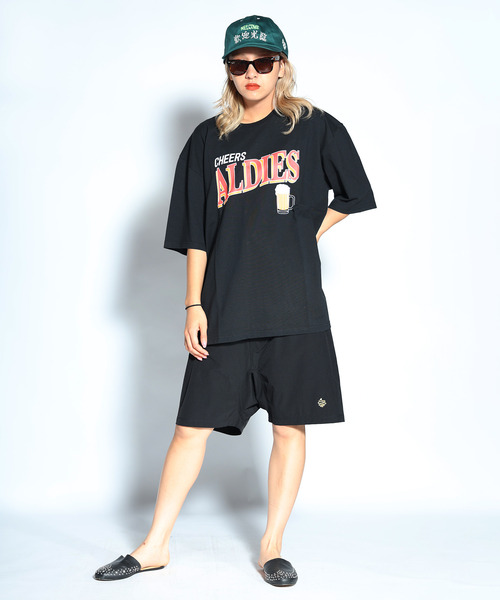 ALDIES(アールディーズ)の「Cheer Big T / チアービッグT(Tシャツ/カットソー・メンズ・ホワイト/オレンジ/ブラック・FREE)」の1枚目の写真