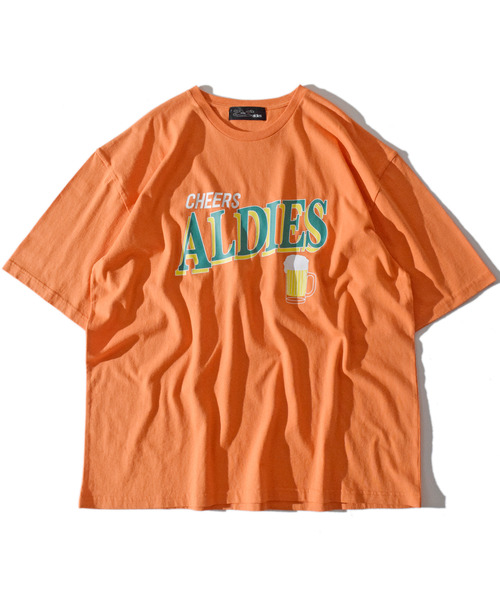 ALDIES(アールディーズ)の「Cheer Big T / チアービッグT(Tシャツ/カットソー・メンズ・ホワイト/オレンジ/ブラック・FREE)」の8枚目の写真