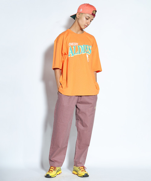 ALDIES(アールディーズ)の「Cheer Big T / チアービッグT(Tシャツ/カットソー・メンズ・ホワイト/オレンジ/ブラック・FREE)」の12枚目の写真