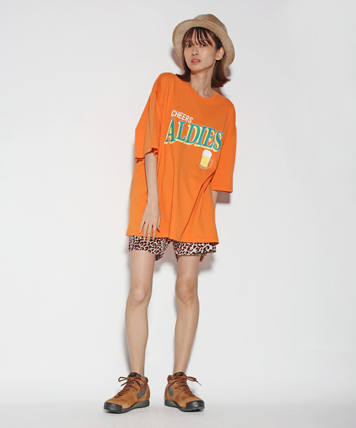 ALDIES(アールディーズ)の「Cheer Big T / チアービッグT(Tシャツ/カットソー・メンズ・ホワイト/オレンジ/ブラック・FREE)」の10枚目の写真