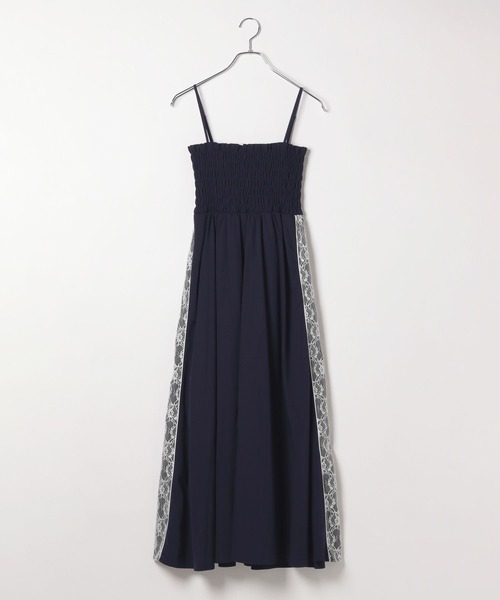 Heather（ヘザー）の「ラインレースシャーリングキャミワンピース　118751（ワンピース・レディース・ホワイト/ネイビー/ブラック・FREE）」の13枚目の写真