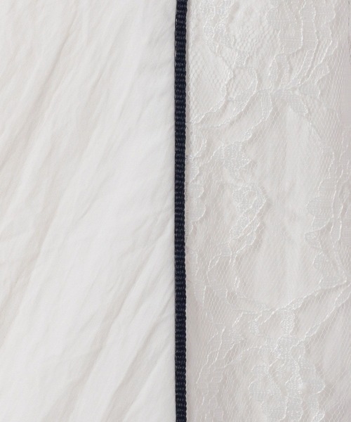 Heather（ヘザー）の「ラインレースシャーリングキャミワンピース　118751（ワンピース・レディース・ホワイト/ネイビー/ブラック・FREE）」の5枚目の写真