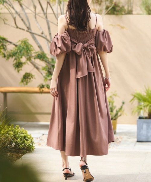 RUIRUE BOUTIQUE(ルイルエブティック)の「洗える3WAYスリーブ&フレアロング丈ワンピースセット リゾート(ワンピース・レディース・ピンク/ブラック/チャコールグレー・3L/LL/L/M/S)」の8枚目の写真