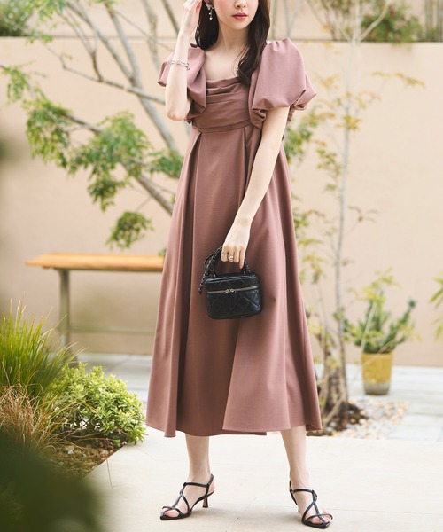 RUIRUE BOUTIQUE(ルイルエブティック)の「洗える3WAYスリーブ&フレアロング丈ワンピースセット リゾート(ワンピース・レディース・ピンク/ブラック/チャコールグレー・3L/LL/L/M/S)」の10枚目の写真