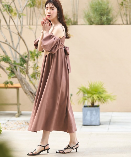 RUIRUE BOUTIQUE(ルイルエブティック)の「洗える3WAYスリーブ&フレアロング丈ワンピースセット リゾート(ワンピース・レディース・ピンク/ブラック/チャコールグレー・3L/LL/L/M/S)」の11枚目の写真