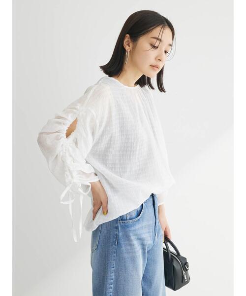 ELENCARE DUE（エレンカーレデュエ）の「・ELENCARE　DUE　バックリボンブラウス（シャツ/ブラウス・レディース・オフホワイト/イエロー/オレンジ/ブラック・FREE）」の8枚目の写真