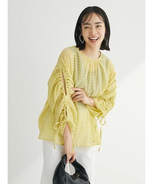 ELENCARE DUE（エレンカーレデュエ）の「・ELENCARE　DUE　バックリボンブラウス（シャツ/ブラウス・レディース・オフホワイト/イエロー/オレンジ/ブラック・FREE）」の21枚目の写真