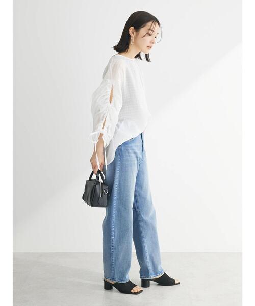 ELENCARE DUE（エレンカーレデュエ）の「・ELENCARE　DUE　バックリボンブラウス（シャツ/ブラウス・レディース・オフホワイト/イエロー/オレンジ/ブラック・FREE）」の6枚目の写真