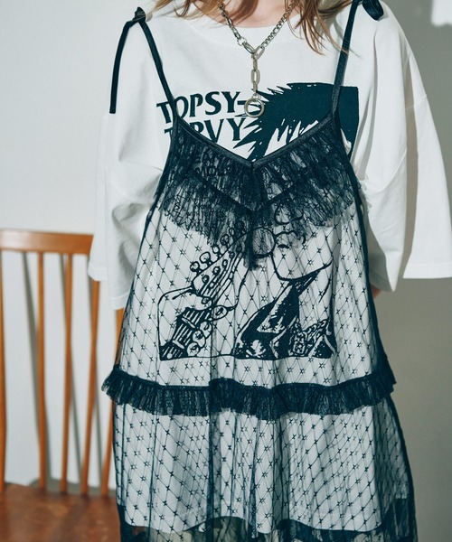 RNA（アールエヌエー）の「D1653 ダイヤモンドメッシュキャミワンピース（ワンピース・レディース・ブラック/キナリ/ベージュ・MEDIUM）」の17枚目の写真