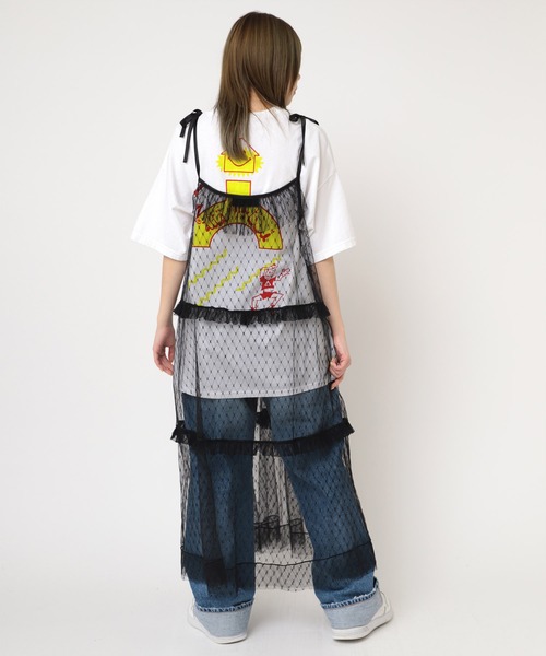 RNA（アールエヌエー）の「D1653 ダイヤモンドメッシュキャミワンピース（ワンピース・レディース・ブラック/キナリ/ベージュ・MEDIUM）」の12枚目の写真