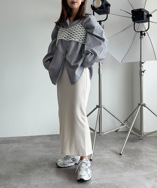 apres jour mignon(アプレジュールミニョン)の「シュエットリブスカート【ZOZOTOWN限定アイテム】(スカート・レディース・レッド/ピンク/杢グレー/ブルー/パープル/イエロー/ブラック/アイボリー・X-LARGE/SMALL/MEDIUM)」の13枚目の写真