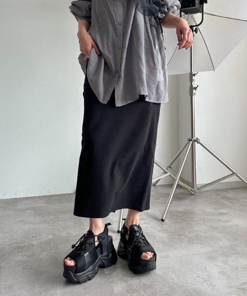 apres jour mignon(アプレジュールミニョン)の「シュエットリブスカート【ZOZOTOWN限定アイテム】(スカート・レディース・レッド/ピンク/杢グレー/ブルー/パープル/イエロー/ブラック/アイボリー・X-LARGE/SMALL/MEDIUM)」の16枚目の写真