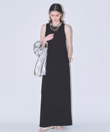 Back twisted desing long dress / バックツイストデザインロングドレス