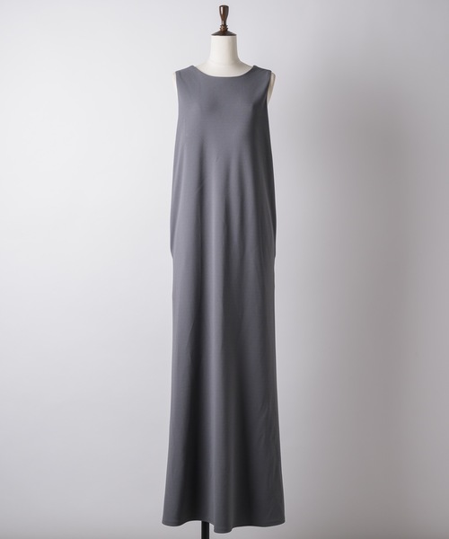 タグ付♪ラディエイト　バックツイストデザインロングワンピース　パープル セール】Back twisted desing long dress / バックツイスト