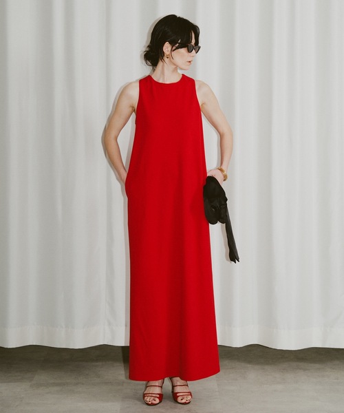 yae（ヤエ）の「Back twisted desing long dress / バックツイスト