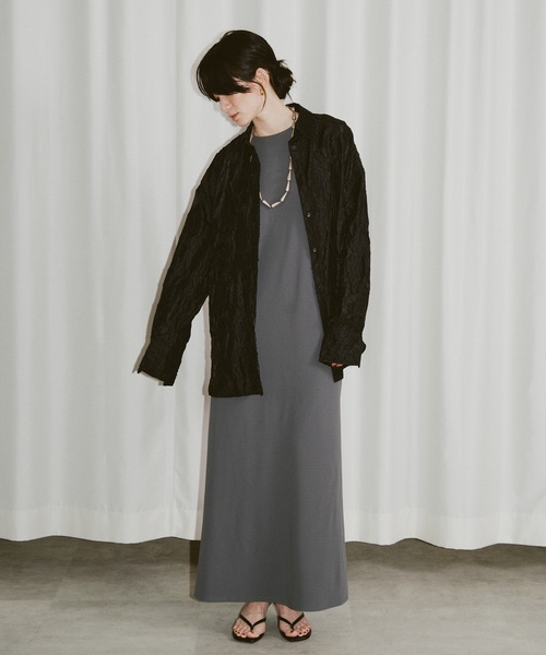 セール】Back twisted desing long dress / バックツイスト