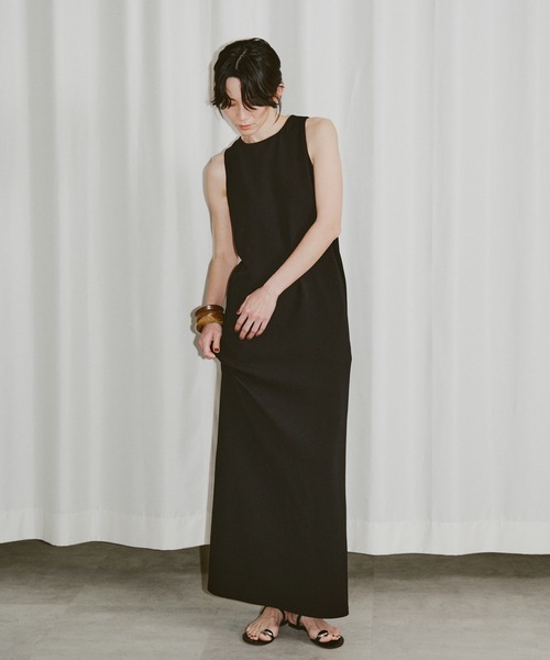 yae（ヤエ）の「Back twisted desing long dress / バックツイスト